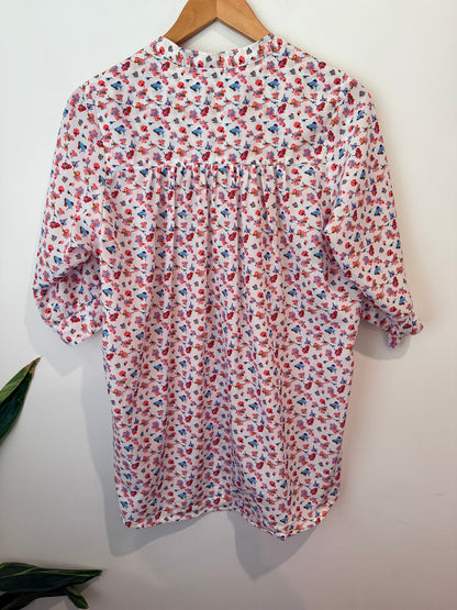 Kilt Floral Print NZ Made Blouse - Multicolour Size 12
