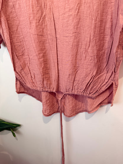 Among The Brave Textured Batwing Drawstring Top Size 6/XS