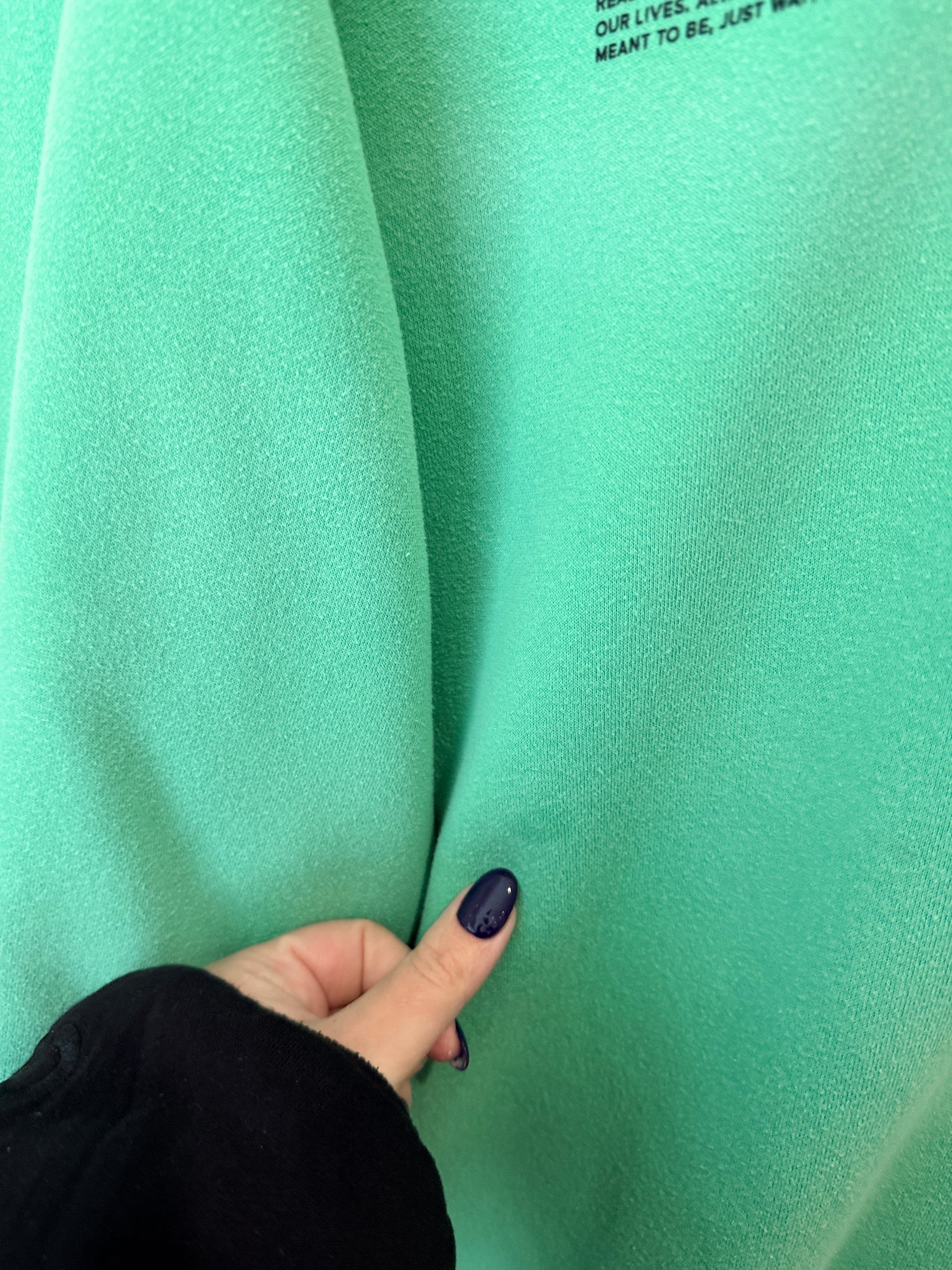 White Fox Graphic Print Hoodie - Green Size L/XL