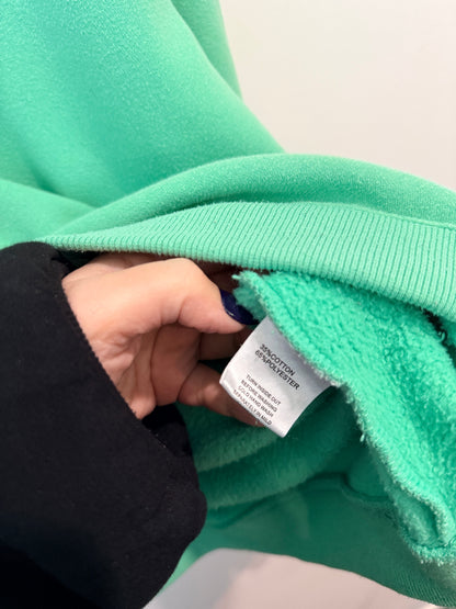 White Fox Graphic Print Hoodie - Green Size L/XL