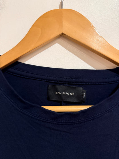 RPM Mfg Co. T-shirt Navy, Mustard & Burgundy Colorblock Size Large