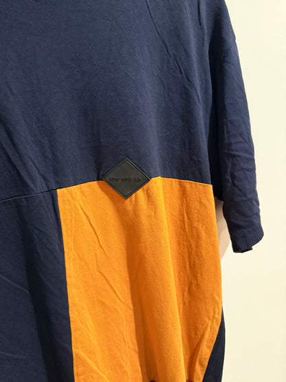 RPM Mfg Co. T-shirt Navy, Mustard & Burgundy Colorblock Size Large