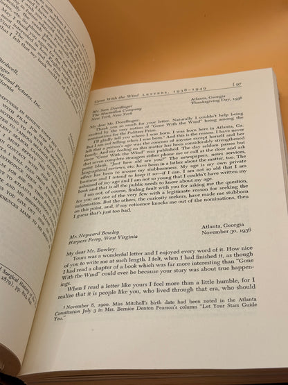 Margaret Mitchell's Gone with the Wind Letters 1936–1949 by Richard Harwell - Second Printing 1976