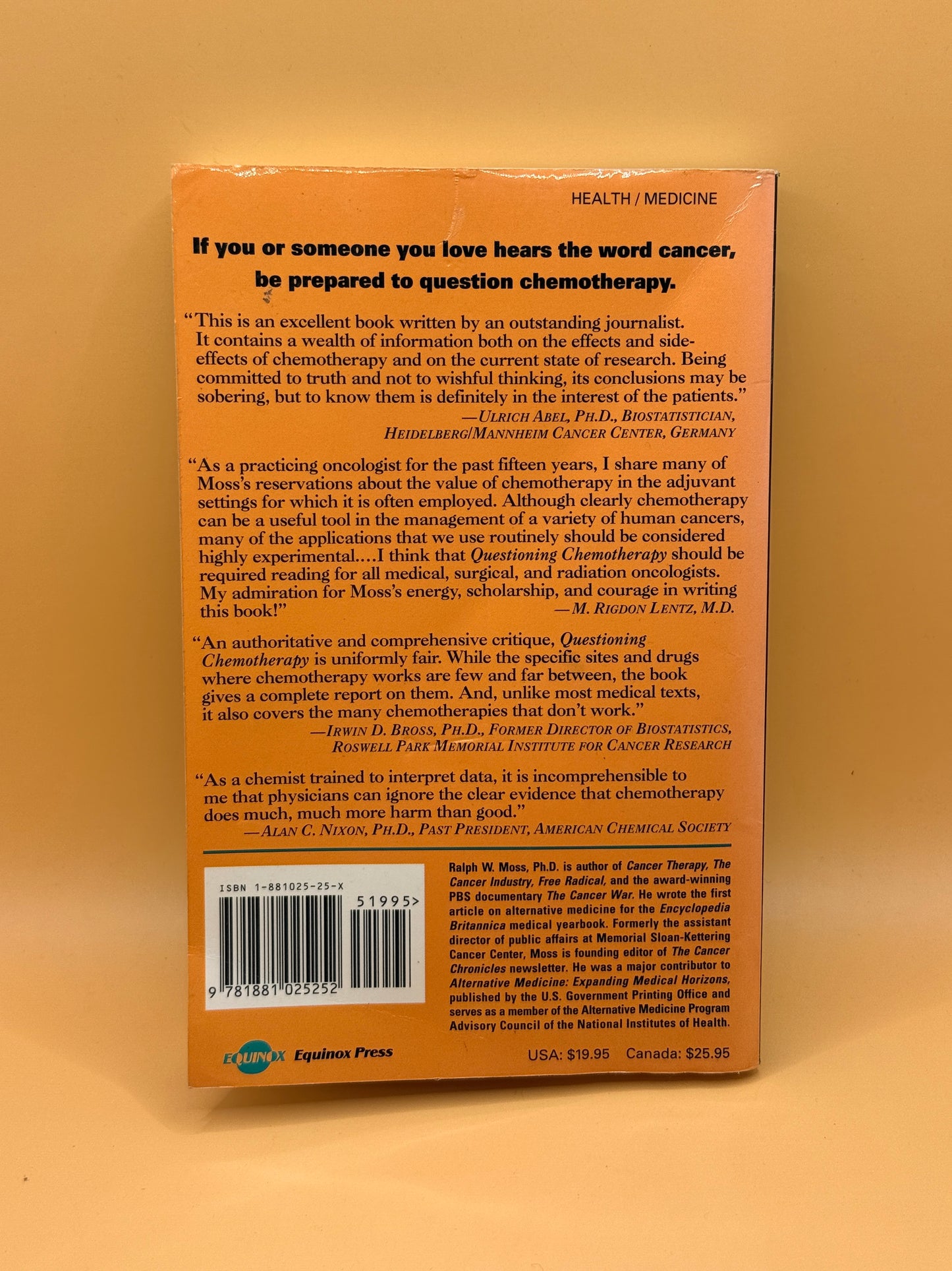 Questioning Chemotherapy by Ralph W. Moss