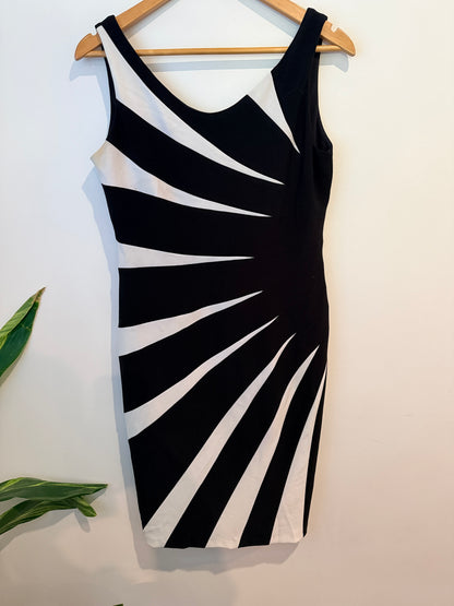 Joseph Ribkoff Sunburst Geometric Sheath Dress Size 12