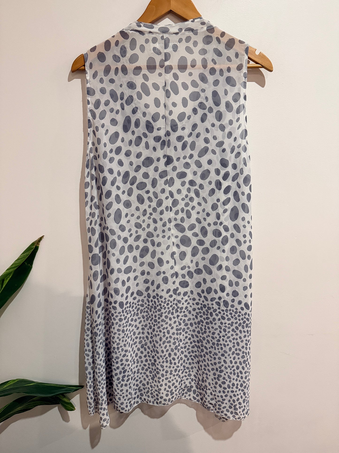 Contrast Sleeveless Flowy Tunic Top Size XL