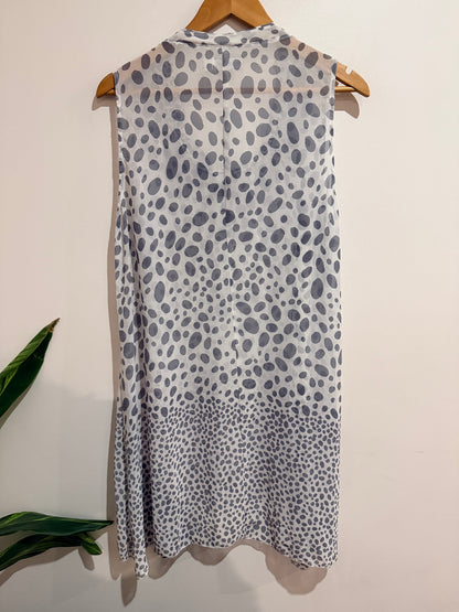 Contrast Sleeveless Flowy Tunic Top Size XL