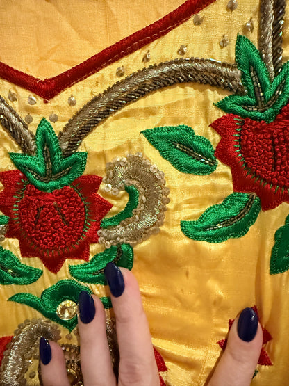 Embroidered Kurti Mini Dress Size U/Arm to U/Arm 43cm