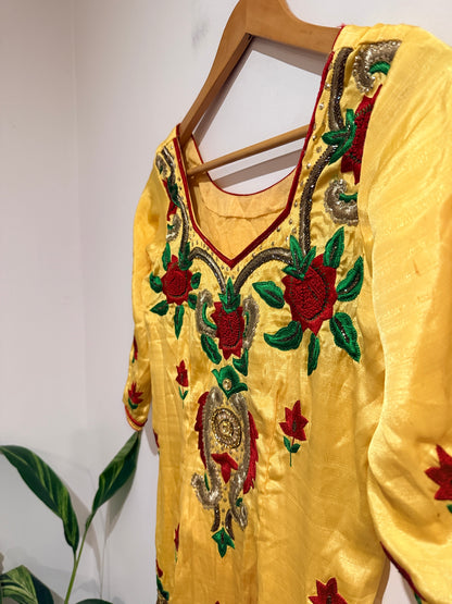 Embroidered Kurti Mini Dress Size U/Arm to U/Arm 43cm