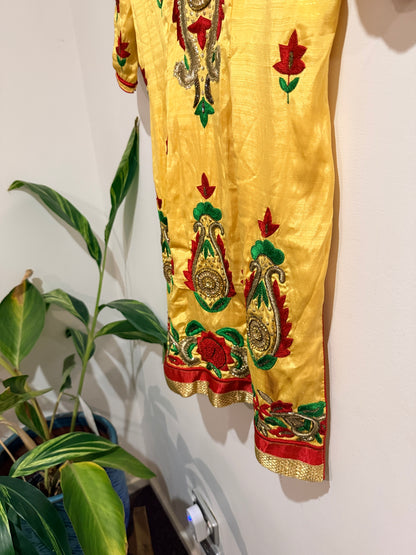 Embroidered Kurti Mini Dress Size U/Arm to U/Arm 43cm