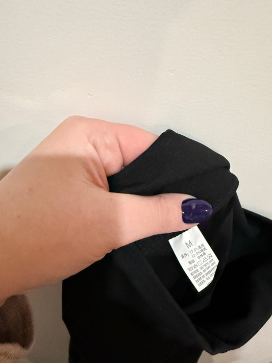 Brand Unknown High-rise Black Leggings Size M | Waist 52cm