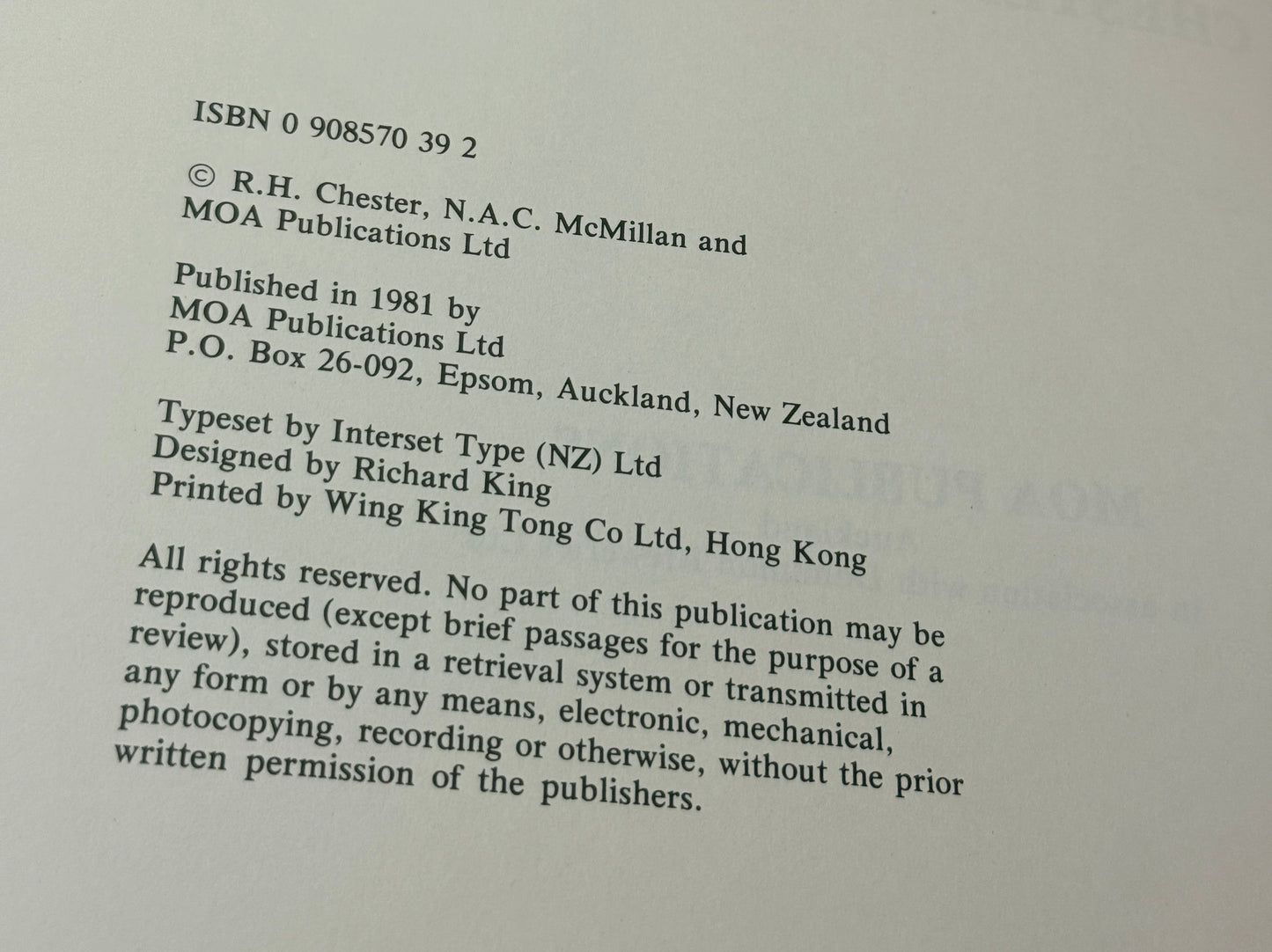 The Encyclopedia of New Zealand Rugby by R. H. Chester and N. A. C. McMillan (1981)