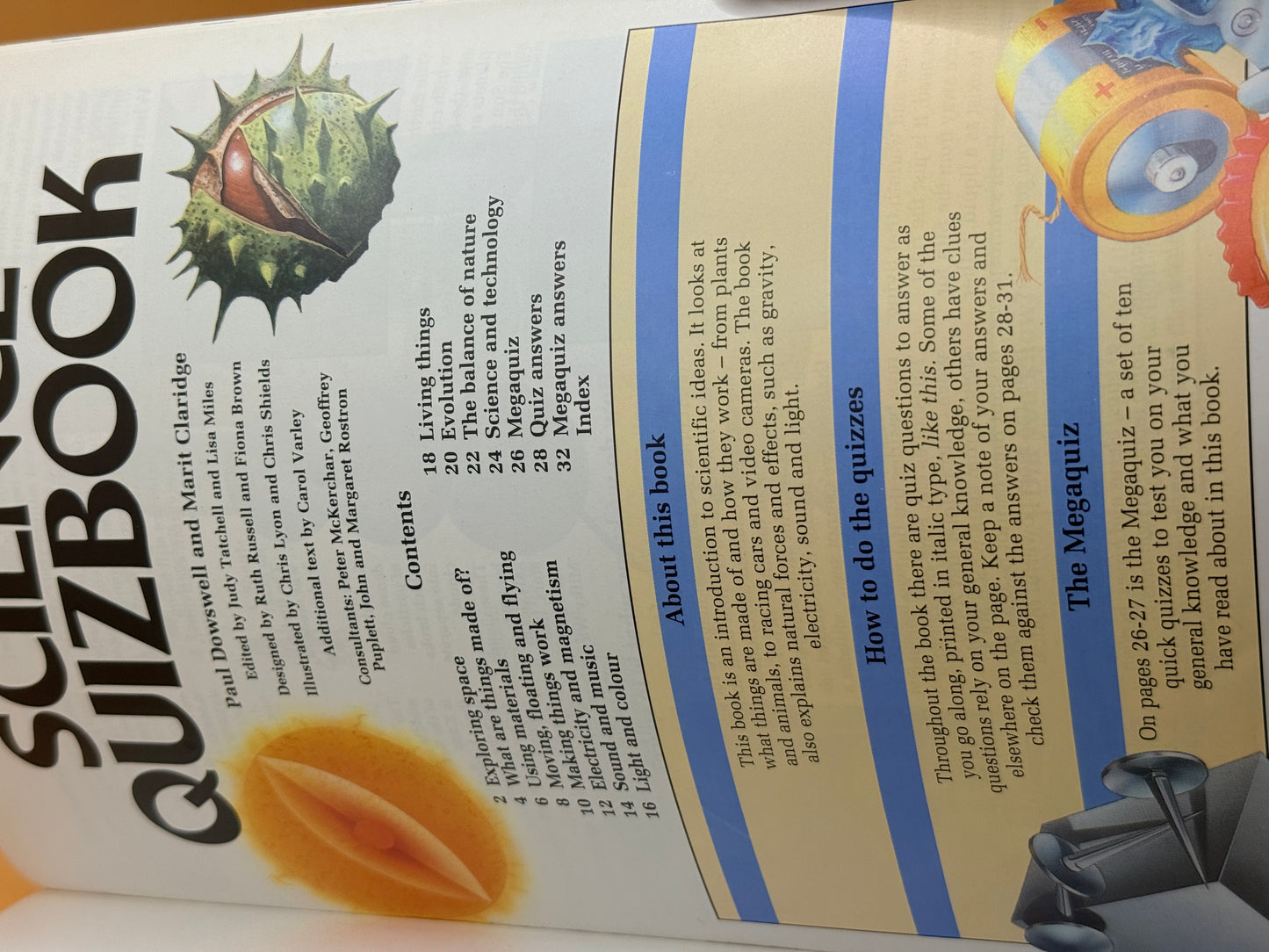 The Usborne Science Quizbook by Paul Dowswell and Marit Claridge