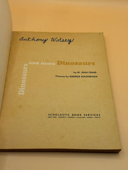 Dinosaurs and More Dinosaurs by M. Jean Craig (1974 13th Printing)