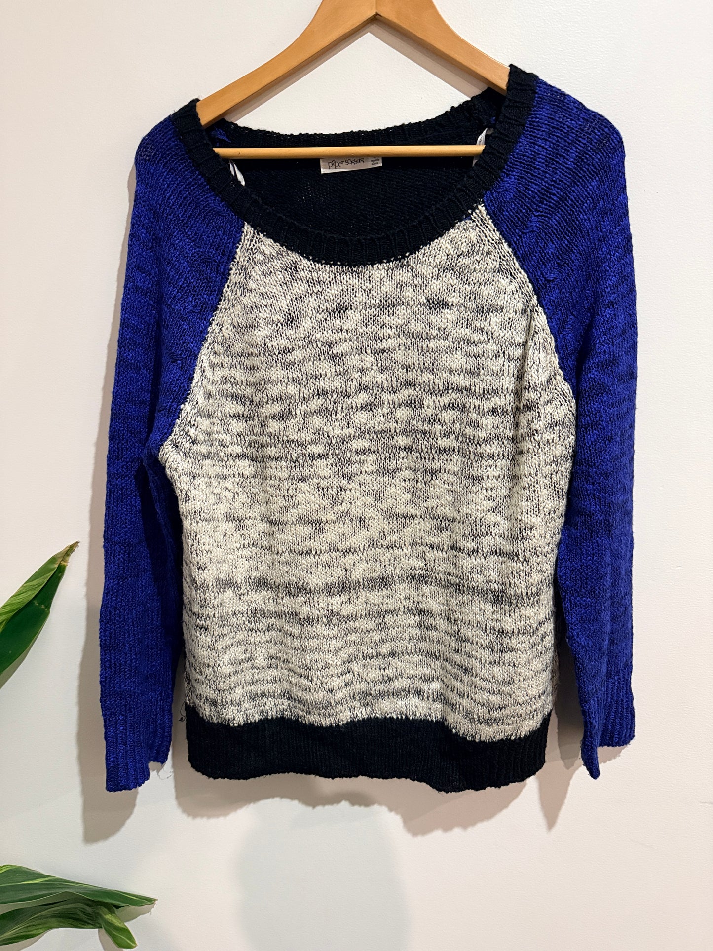 Paper Scissors Colorblock Knit Sweater Size M