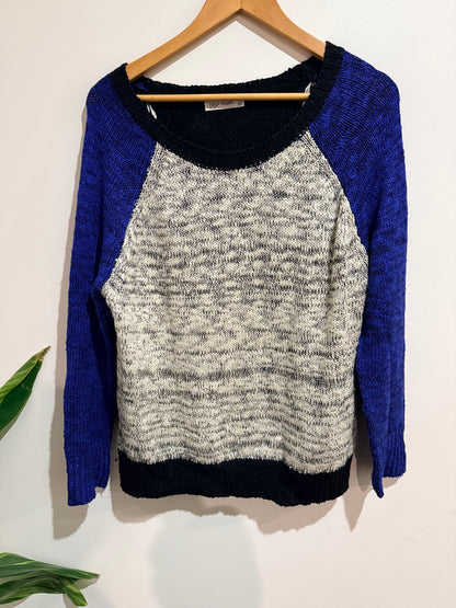 Paper Scissors Colorblock Knit Sweater Size M