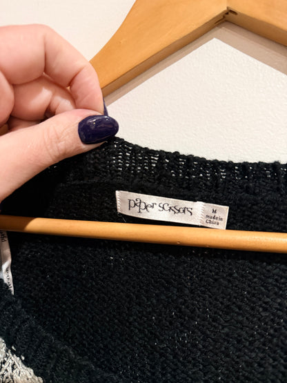 Paper Scissors Colorblock Knit Sweater Size M
