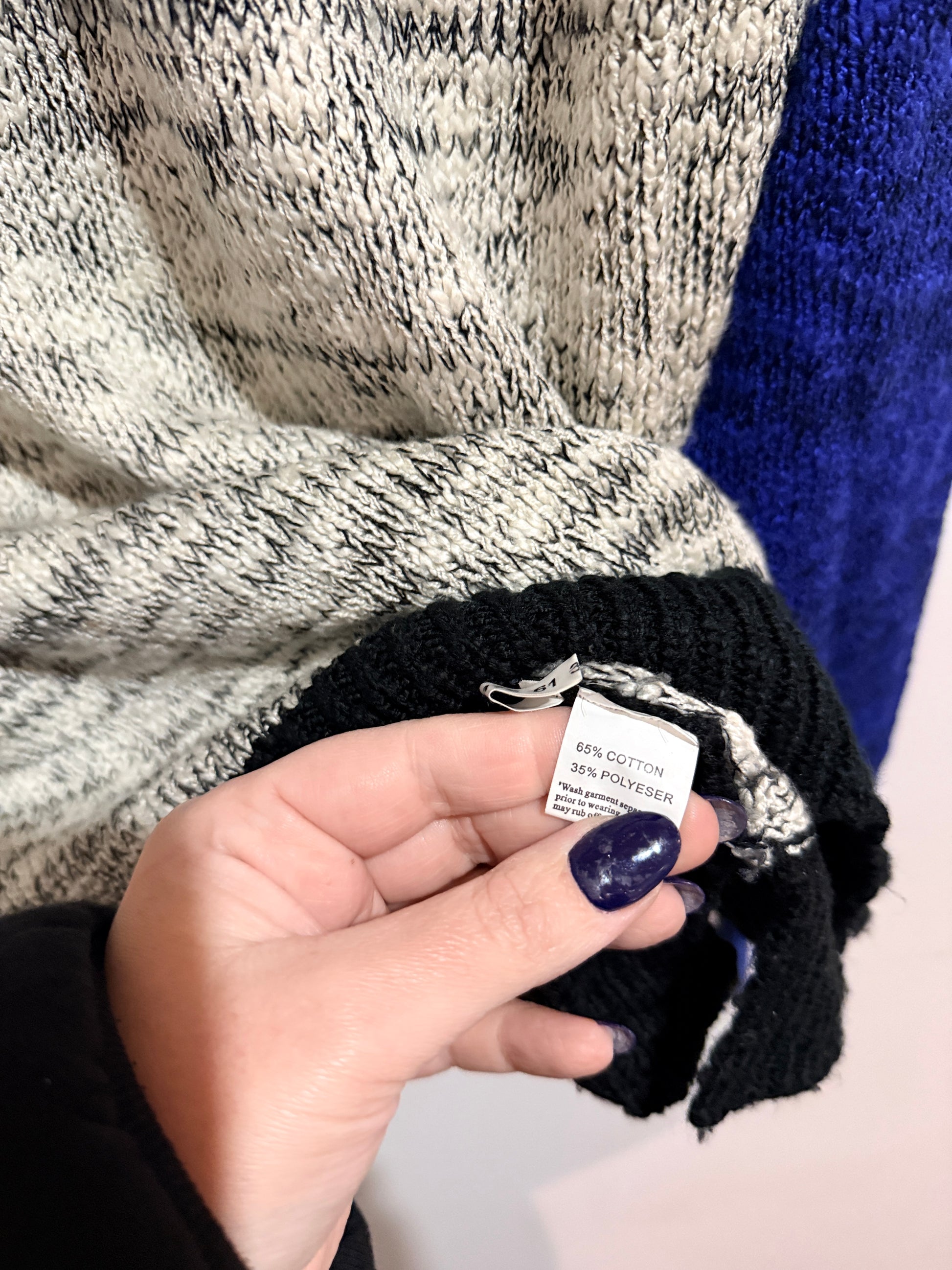 Paper Scissors Colorblock Knit Sweater Size M