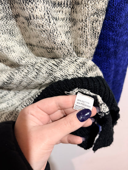 Paper Scissors Colorblock Knit Sweater Size M