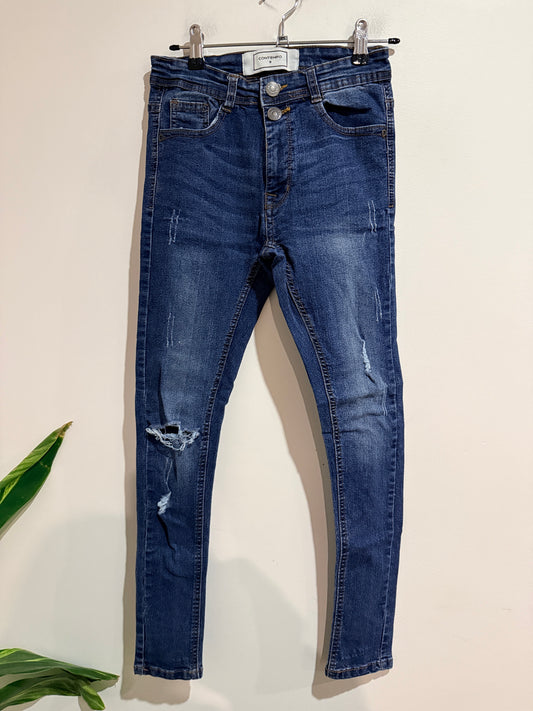 Contempo Distressed Skinny Jeans Size 8