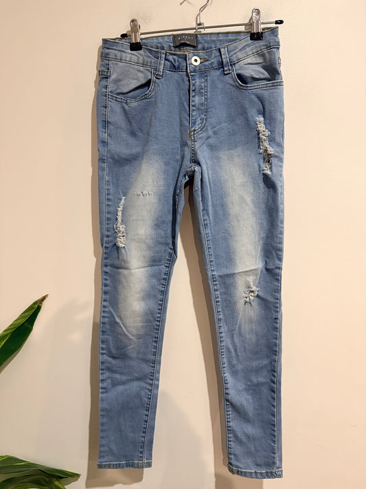 Mirrou Distressed Skinny Jeans Size 8