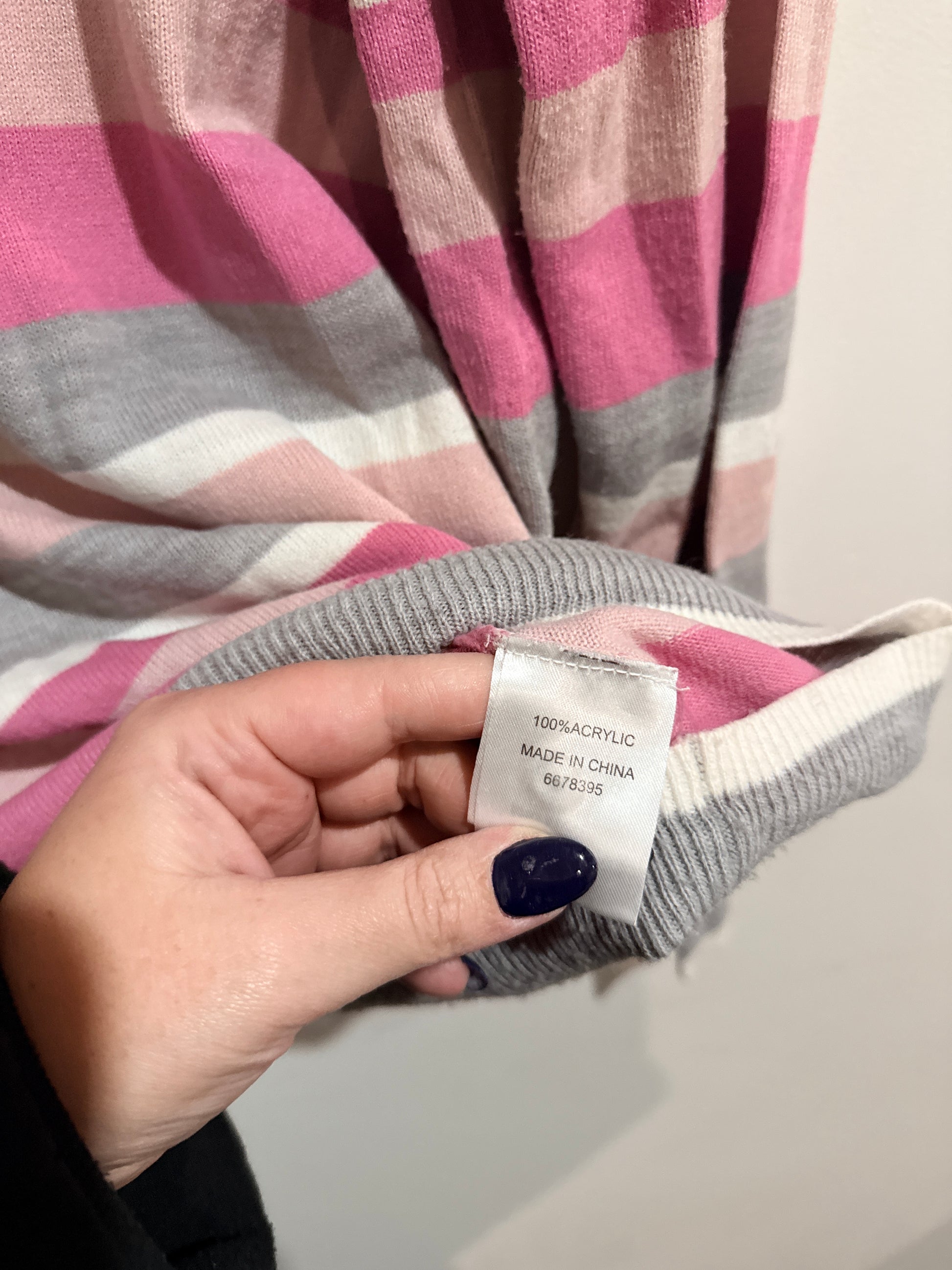 Ella J Striped Knit Sweater Size 16