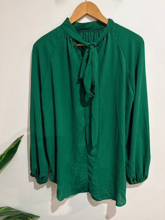 Shein Tie-neck Shirt Size M