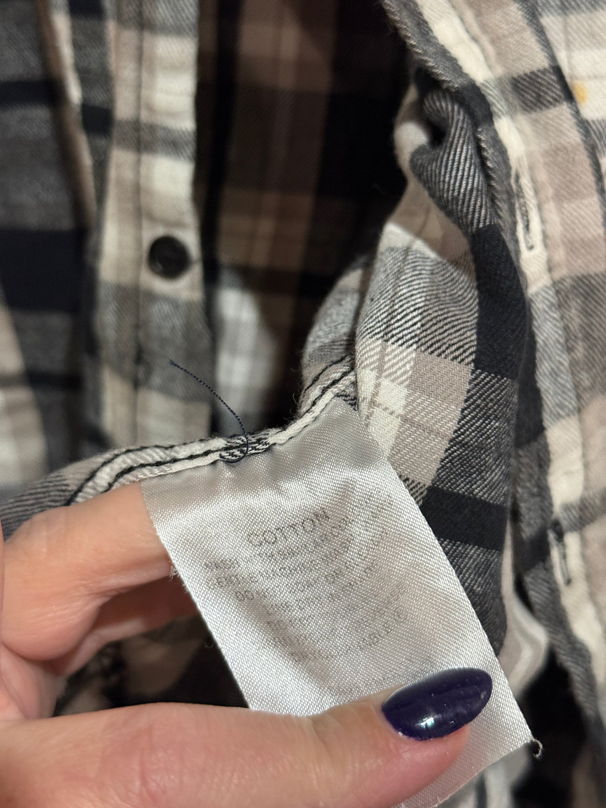 WZ Checkered Flannel Shirt Size 14