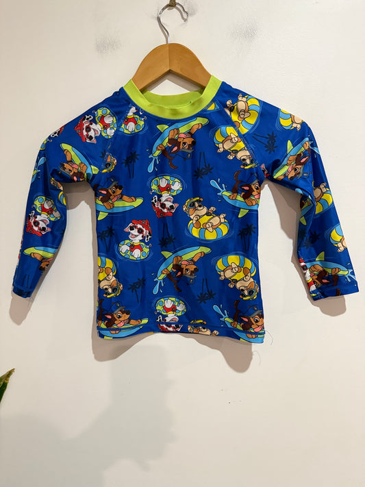 Nickelodeon Kids Rash Guard Swimsuit Size 4