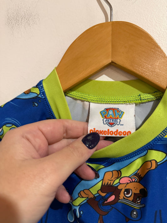 Nickelodeon Kids Rash Guard Swimsuit Size 4