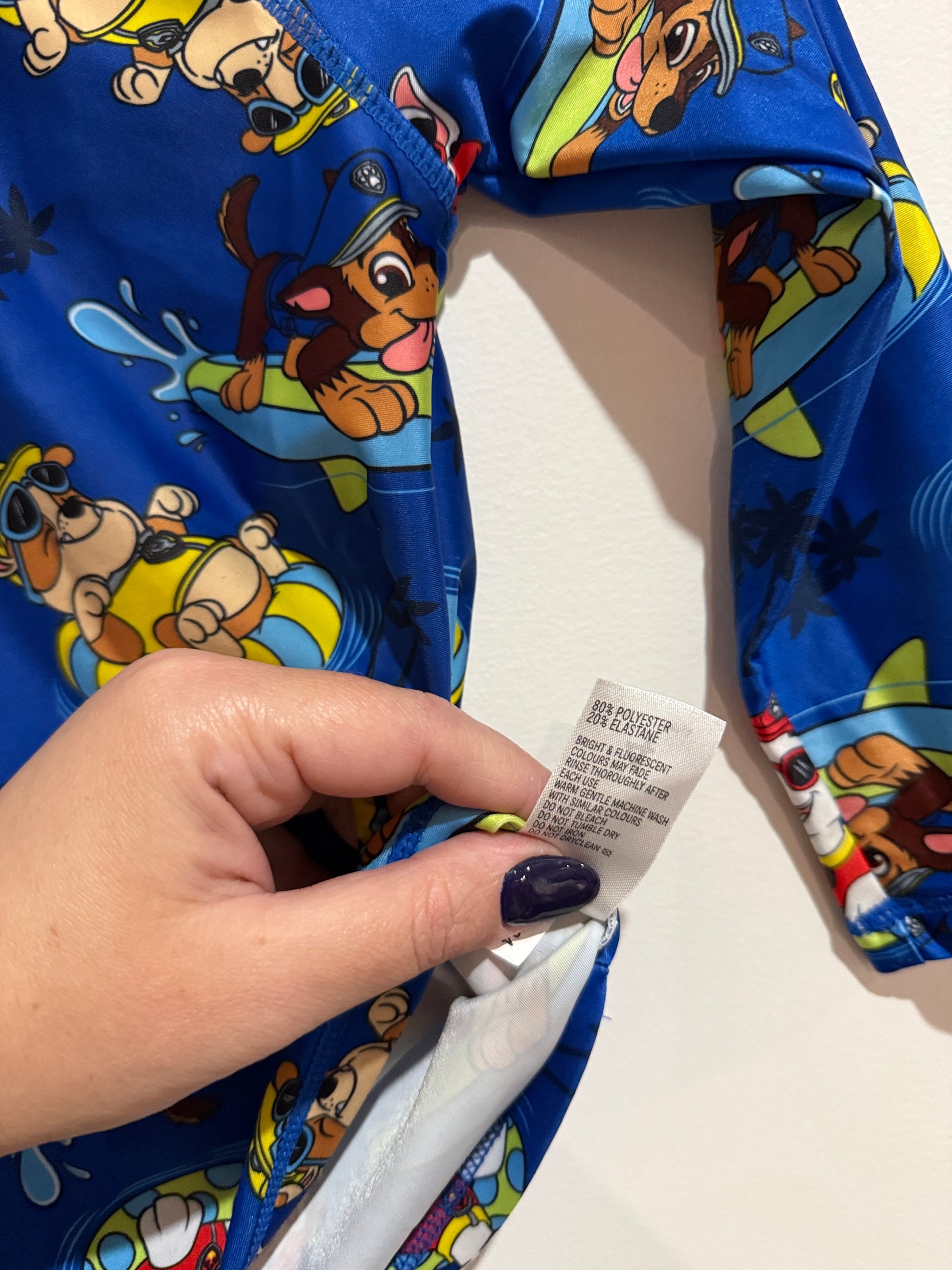 Nickelodeon Kids Rash Guard Swimsuit Size 4