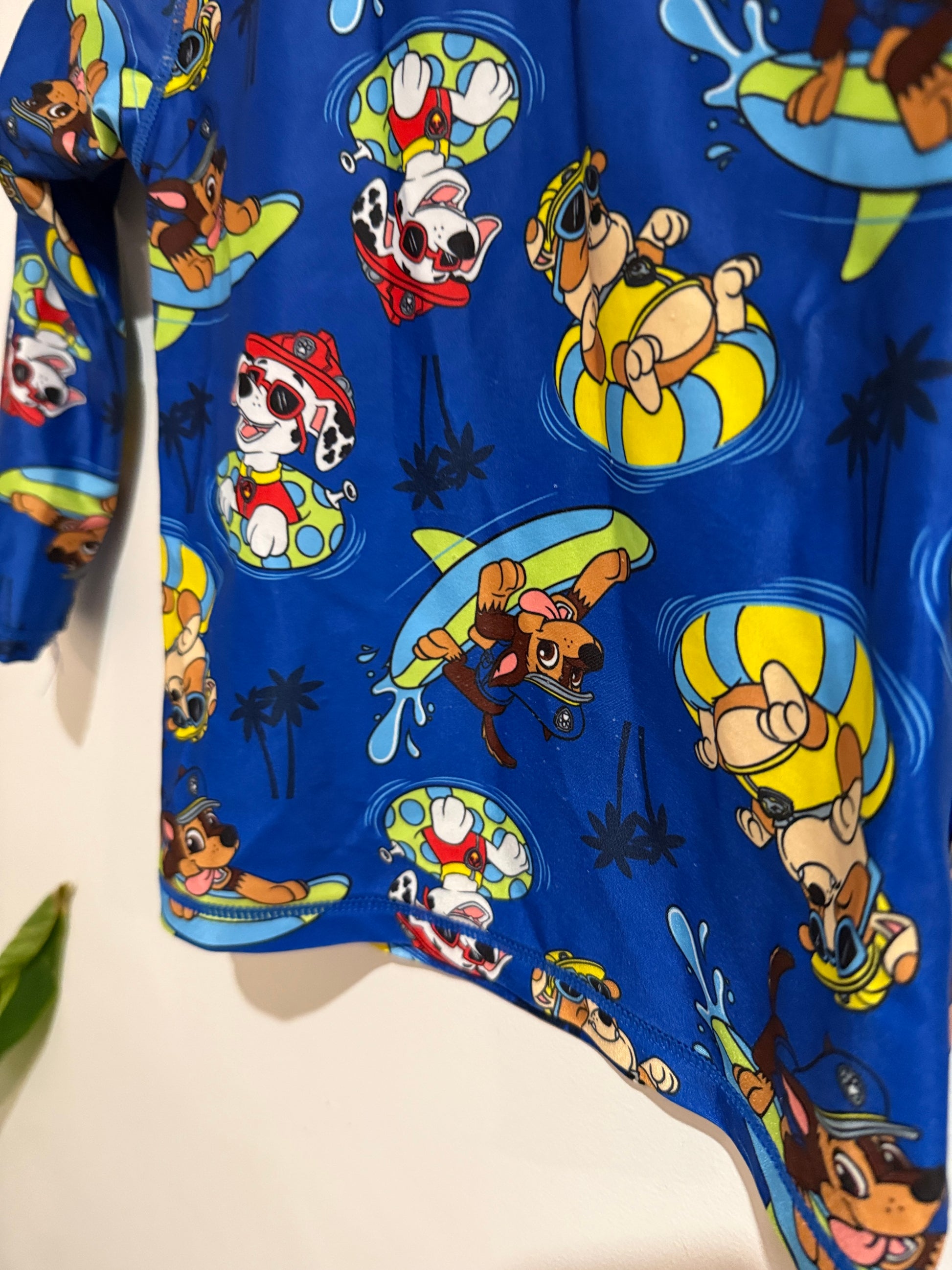 Nickelodeon Kids Rash Guard Swimsuit Size 4