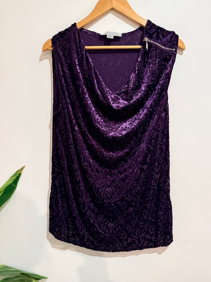 Suzy Shier Velvet Sleeveless Top Size 3X | U/Arm to U/Arm 53cm
