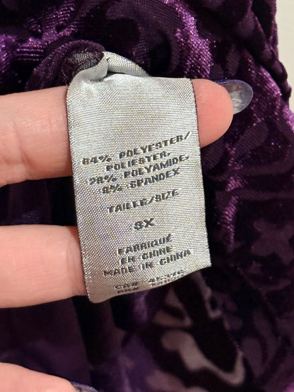 Suzy Shier Velvet Sleeveless Top Size 3X | U/Arm to U/Arm 53cm