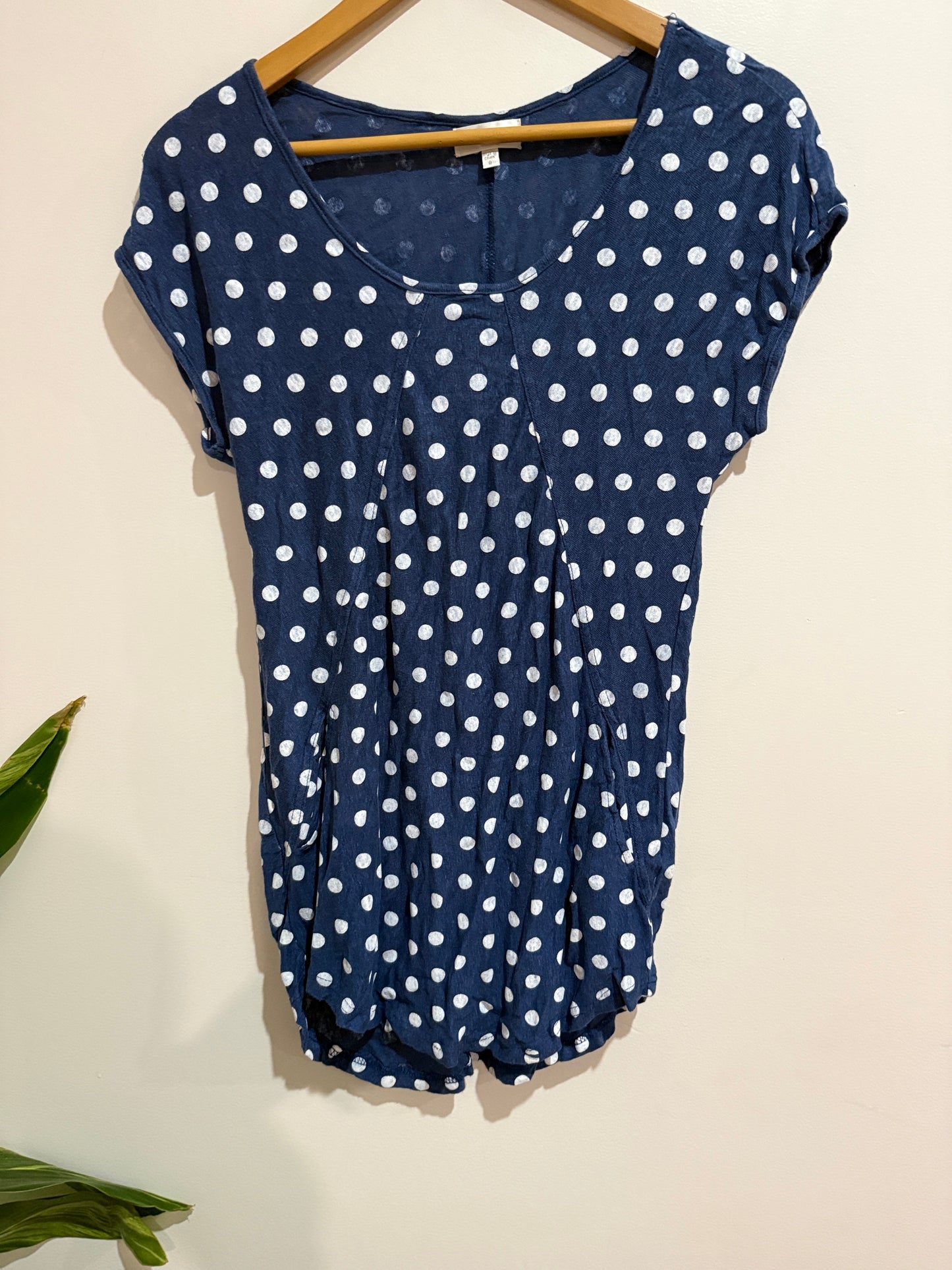 Capture Polka Dot Top Navy Size 8