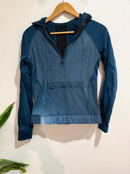Lululemon Half-zip Hoodie Navy Size U/arm to U/arm 45cm