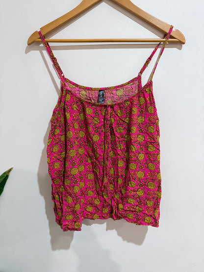H&H Floral Print Cami Pink Size 16