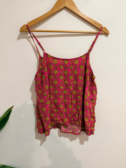 H&H Floral Print Cami Pink Size 16