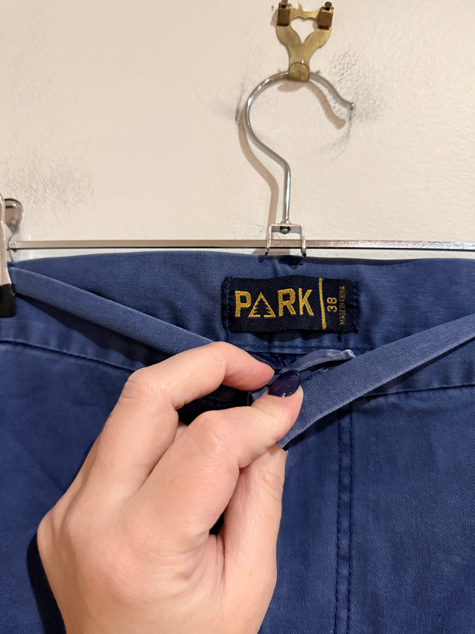 Park Yorke Chino Pants Blue Size 38
