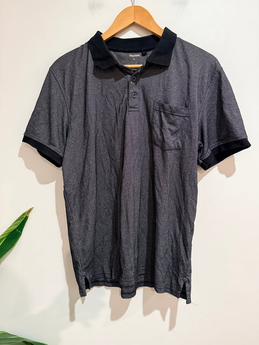 Pilgrim Textured Polo Grey Size L