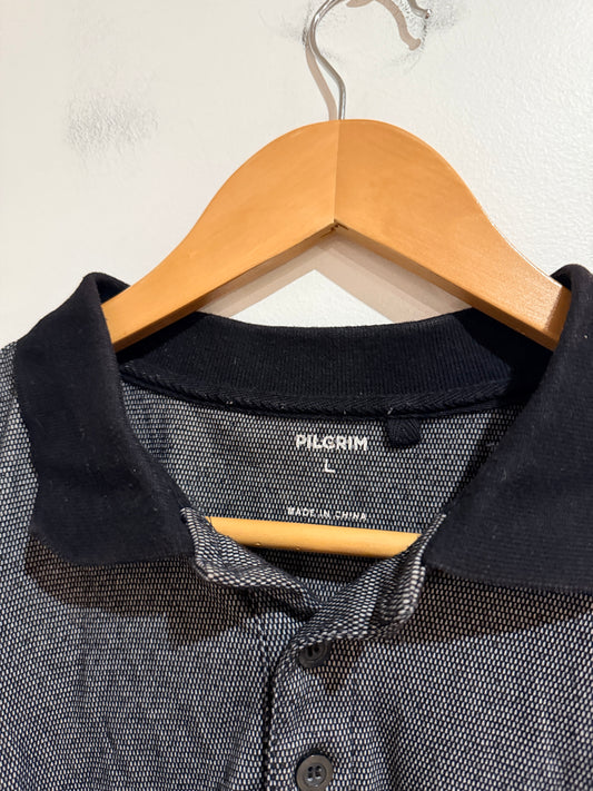 Pilgrim Textured Polo Grey Size L