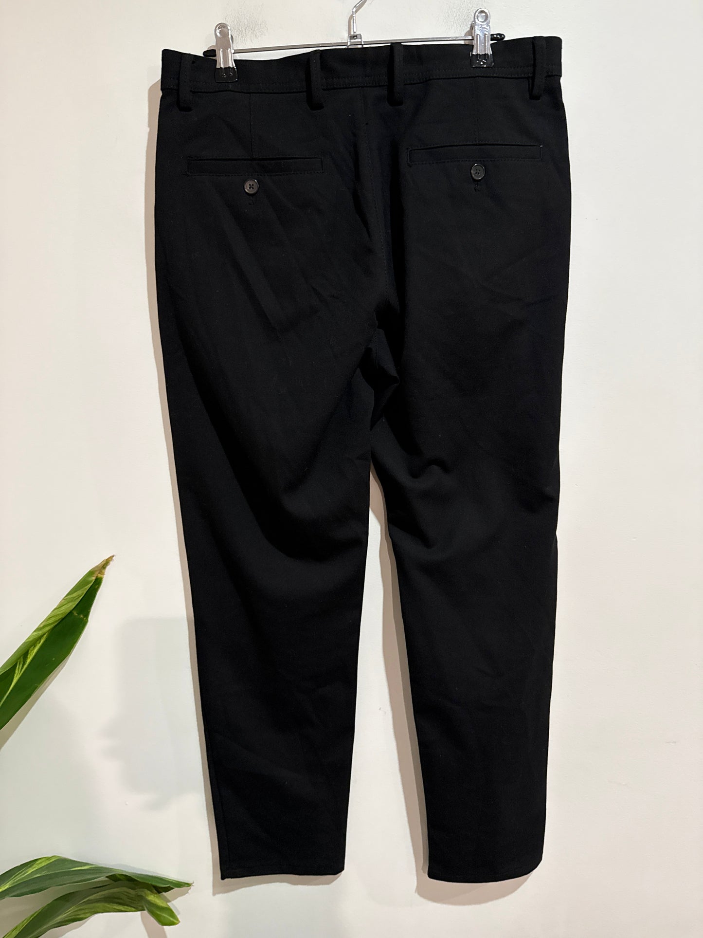 Zara Black Tailored Trousers Size 31 Waist 41.5cm