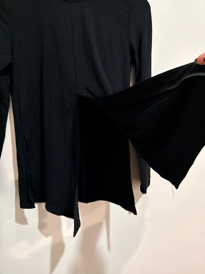 Brand Unknown Black Long Sleeve Top Size 44cm U/arm to U/arm