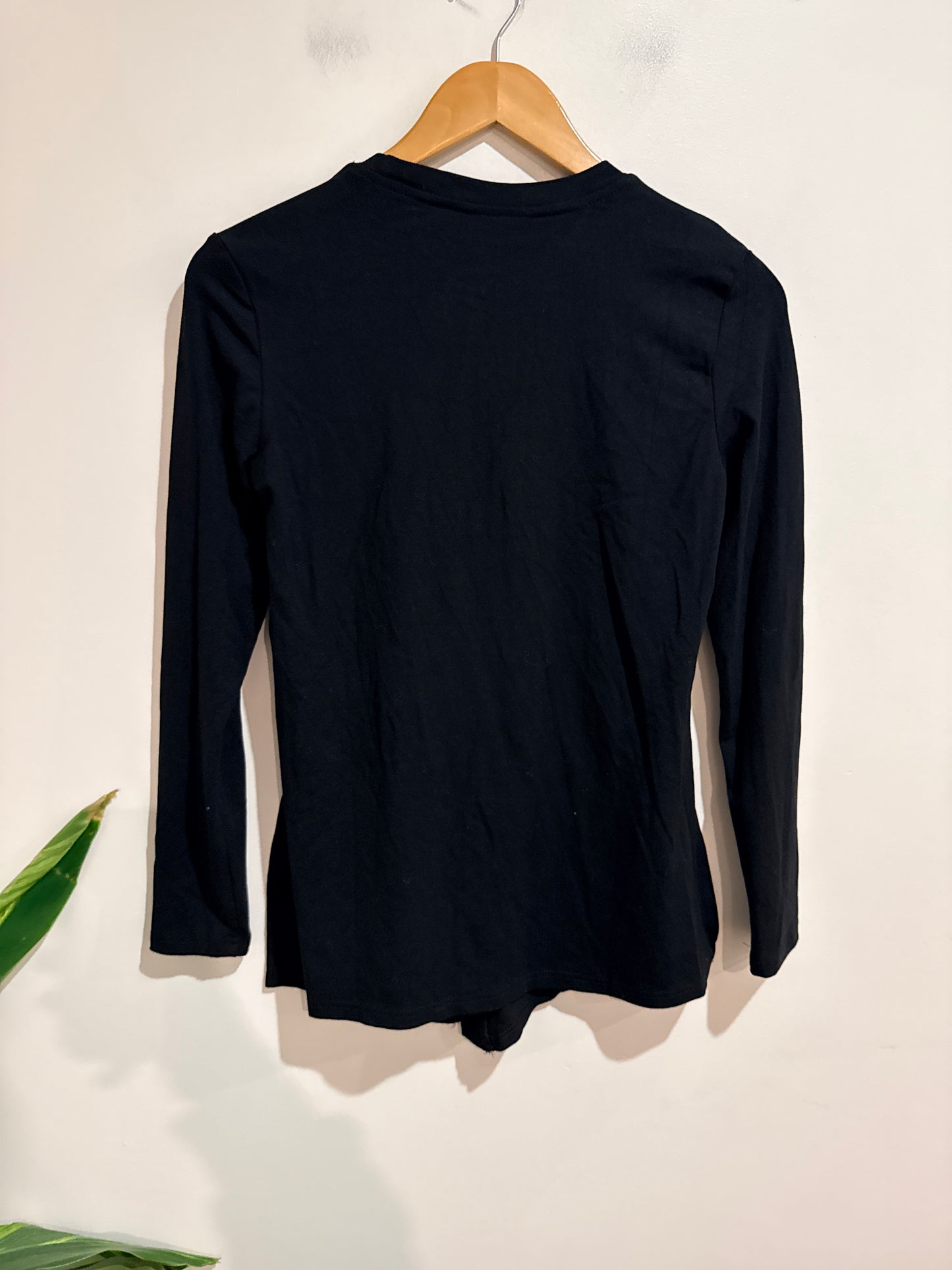Brand Unknown Black Long Sleeve Top Size 44cm U/arm to U/arm
