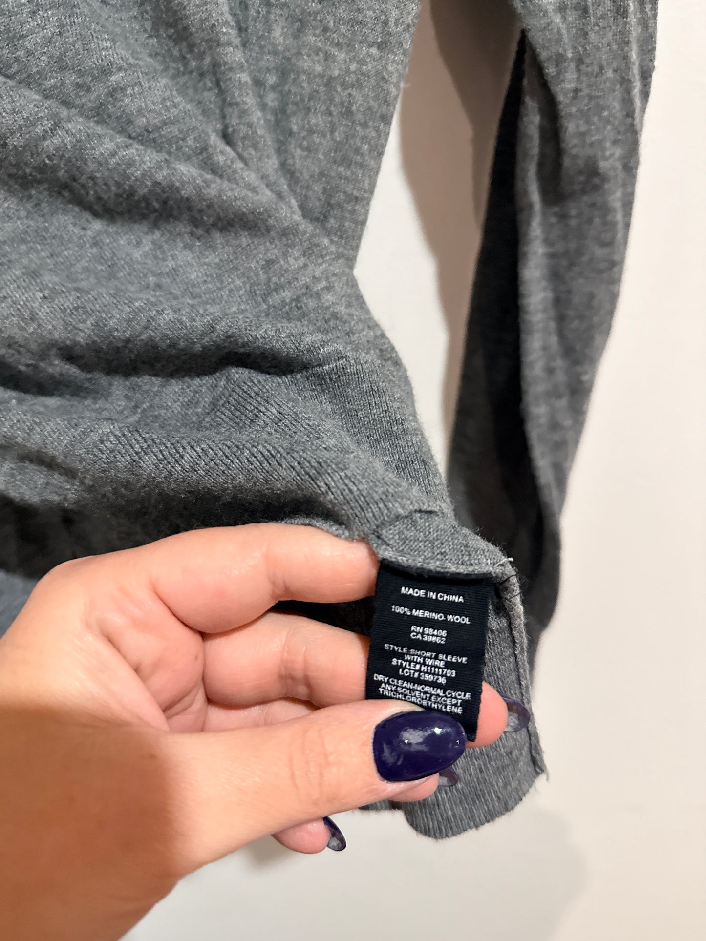 Theory Grey Star Turtleneck Sweater Size M (44cm U/arm to U/arm)