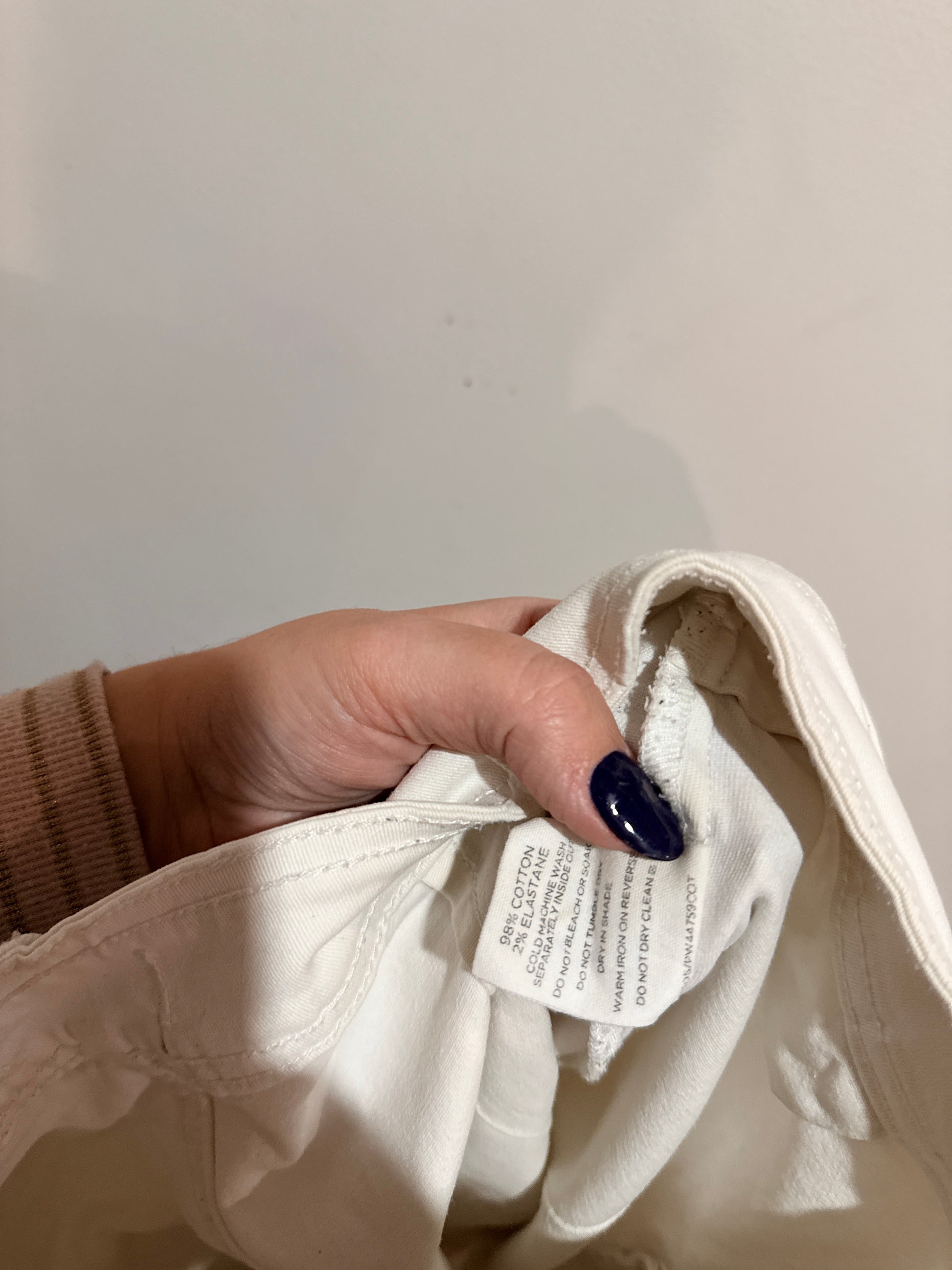 Brand Unknown White Wide-leg Denim Trousers Size 33cm waist