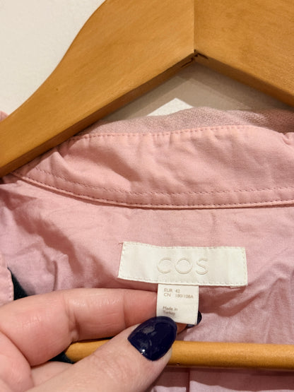COS Black And Pink Colour-block Wool Shirt Size EUR 42 U/arm to U/arm 57.5