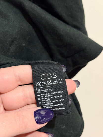COS Black And Pink Colour-block Wool Shirt Size EUR 42 U/arm to U/arm 57.5