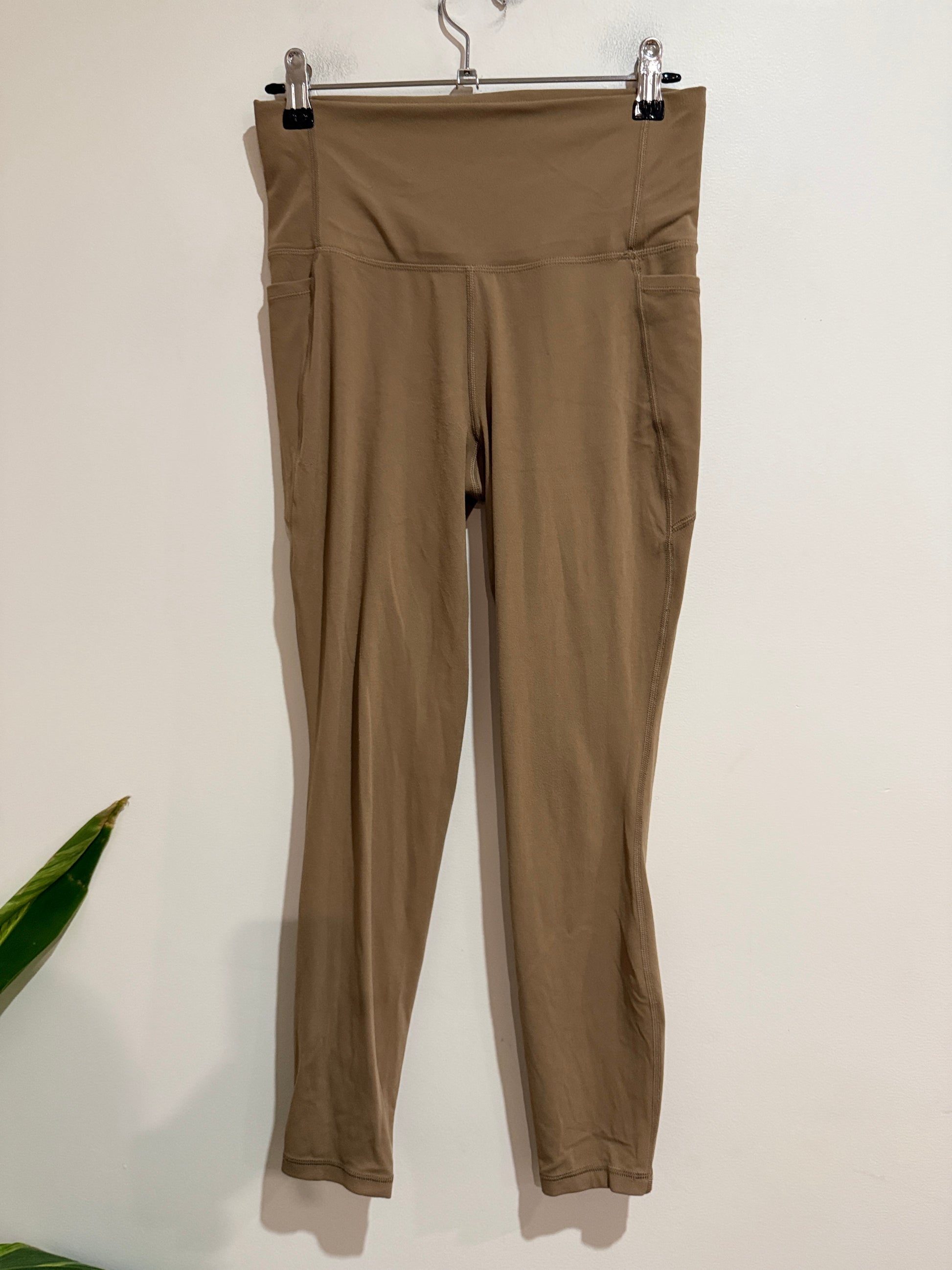Lululemon Khaki Side-pocket Leggings Size 33cm Waist
