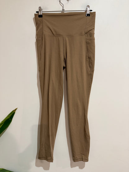 Lululemon Khaki Side-pocket Leggings Size 33cm Waist